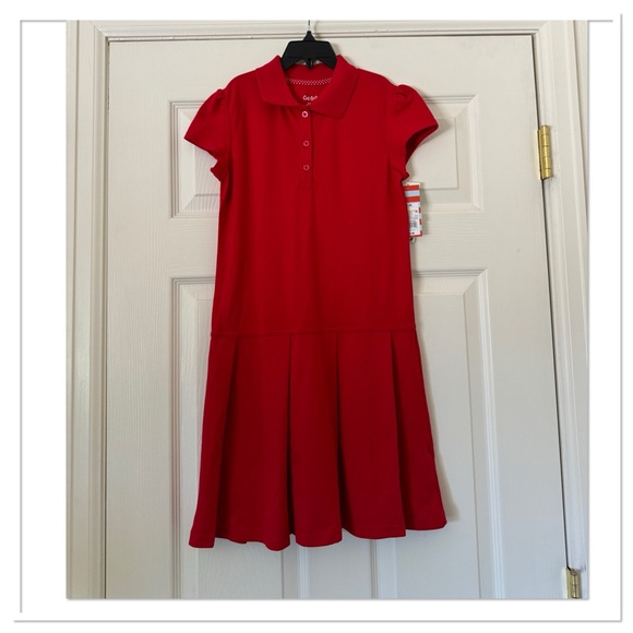 Girl’s Pleated School Uniform Tennis Dress - Picture 2 of 4